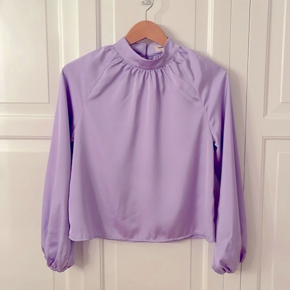 Nordstrom Open Edit Mock Neck Blouse - Picture 3 of 8